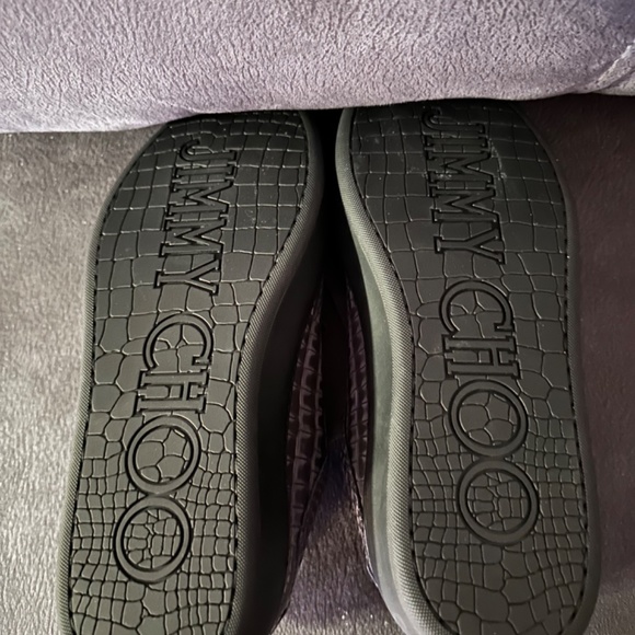 JIMMY CHOO MENS ACE CROCODILE PRINT SNEAKER GRAY 40 EU 7 US - Picture 4 of 5